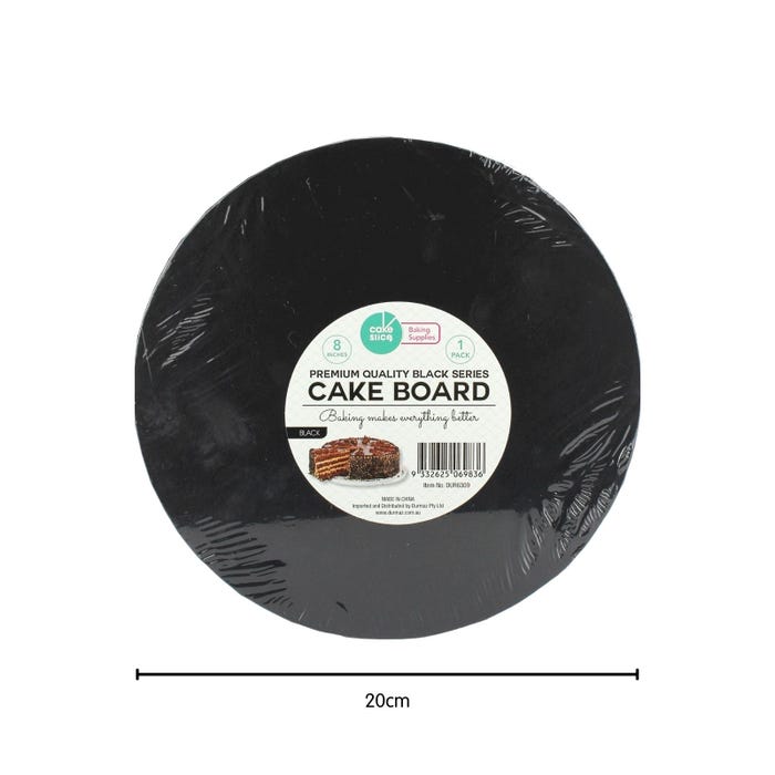 Round Black Cake Board 20cm
