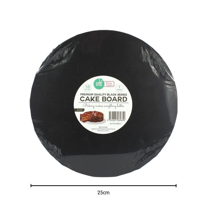Round Black Cake Board 25cm