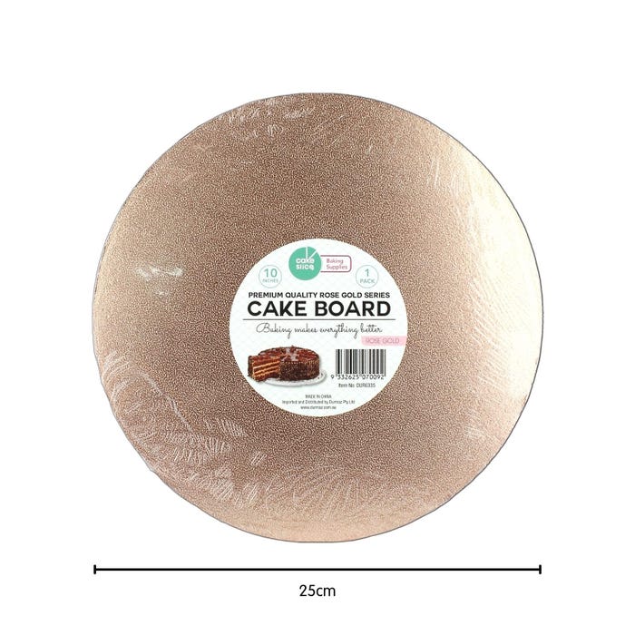 Round Rose Gold Cake Board 25cm