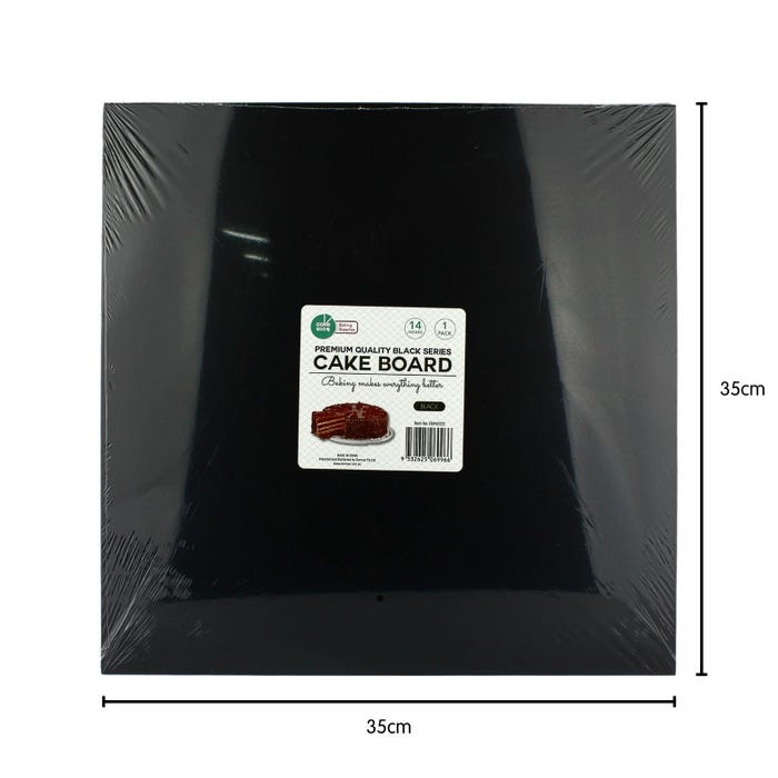 Square Black Cake Board 35cm