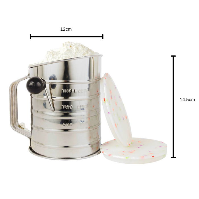 Sprinks Flour Sifter With Handle & Lids