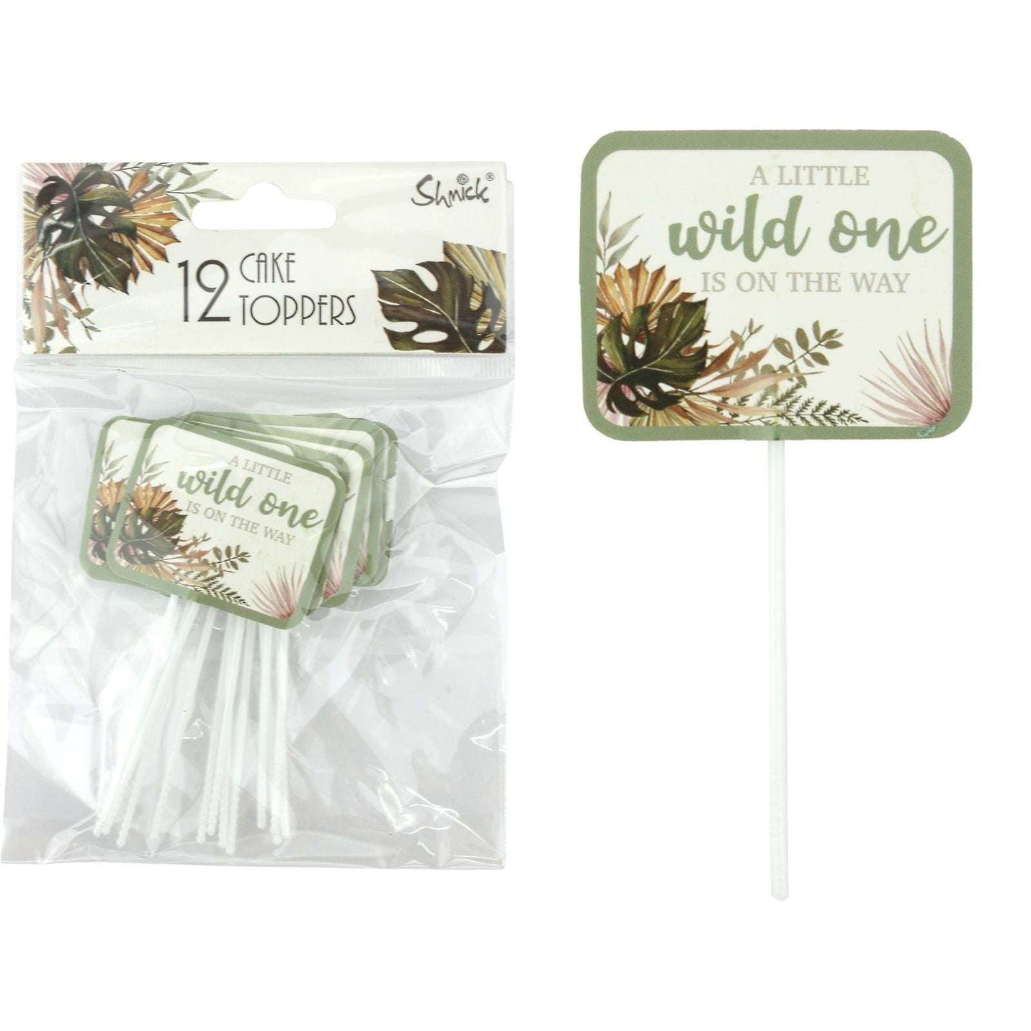 Wild One Baby Cupcake Toppers (Pack of 12)