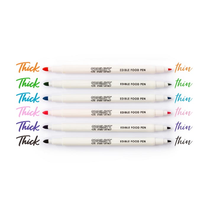 Sprinks Edible Food Pen Set Pastel Colours (Pack of 6)