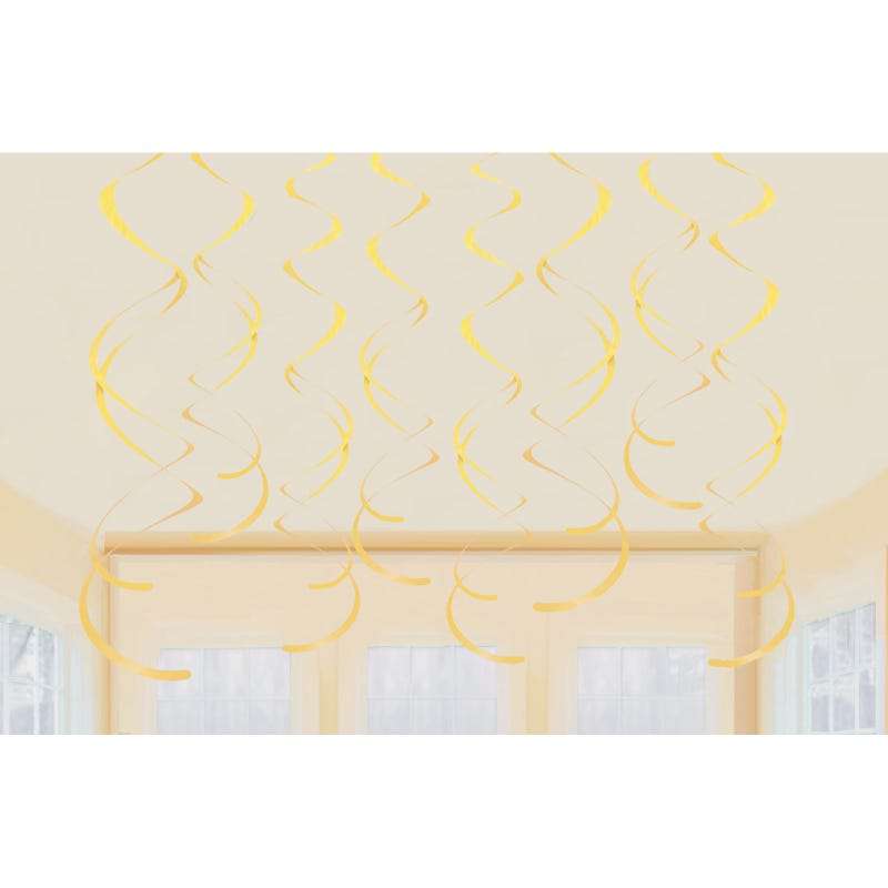 Yellow Swirls (Pack of 8)