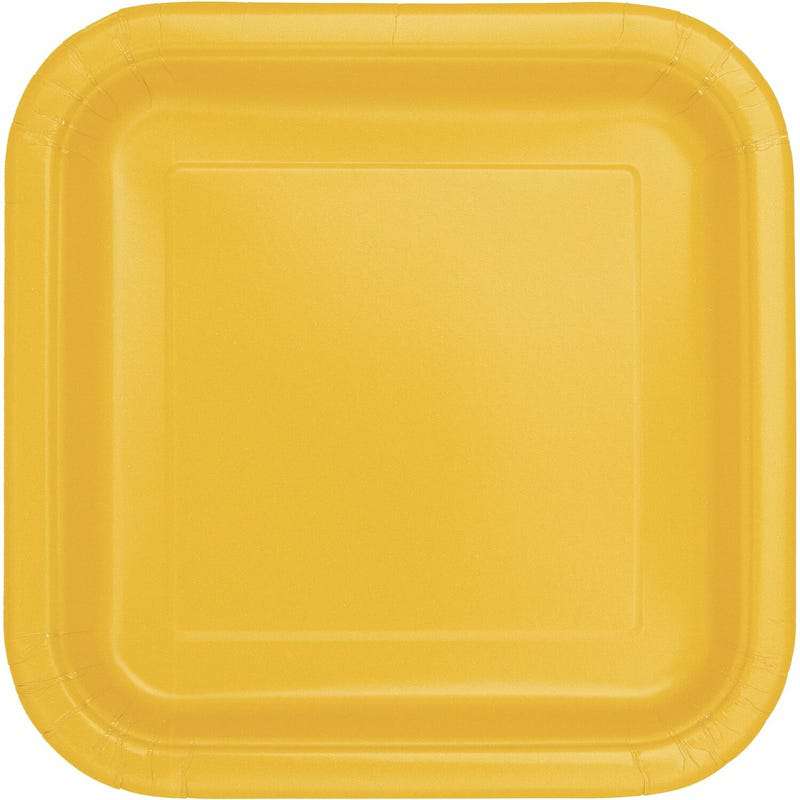 Yellow Large Paper Plates (Pack of 14)