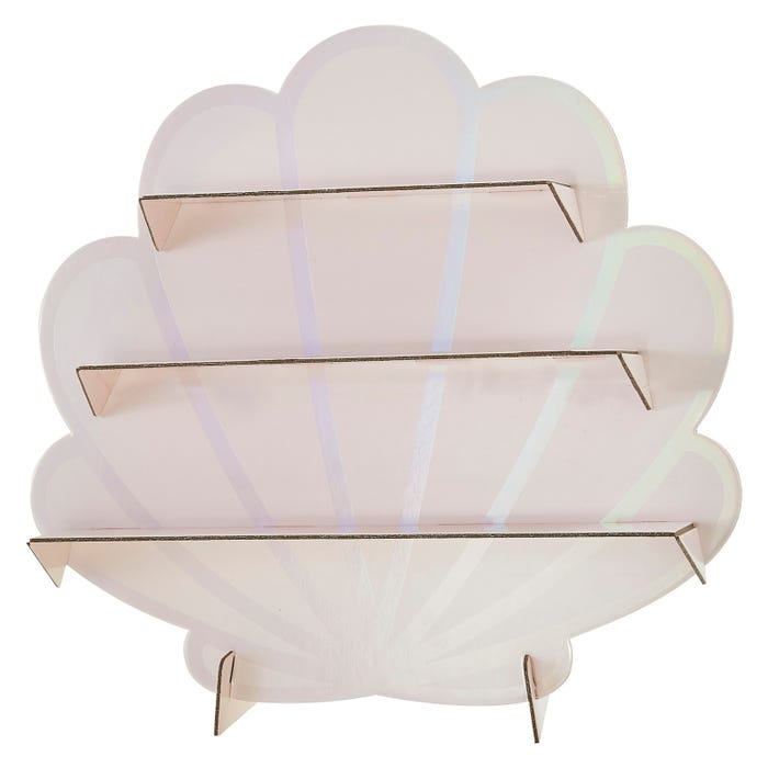Ginger Ray Mermaid Magic Pink & Iridescent Shell Treat Stand