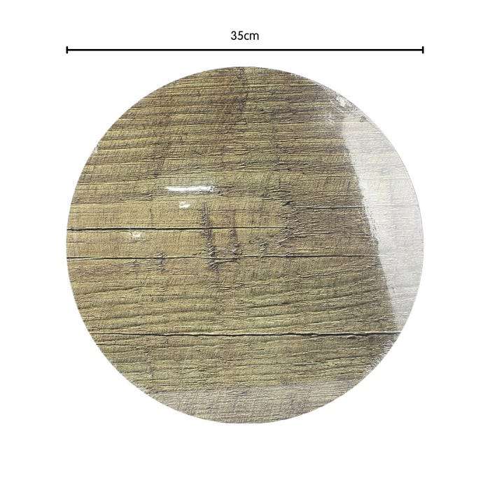 Wooden Print Decorative Round Board 35cm