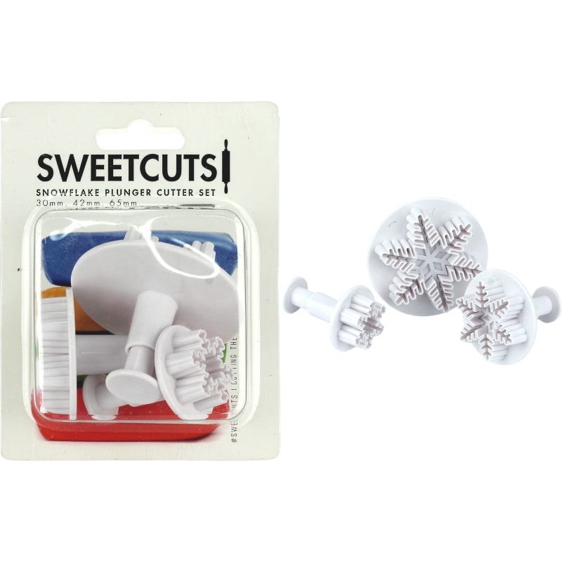 Snowflake Cookie Cutter Stamp Set (3 Pieces)