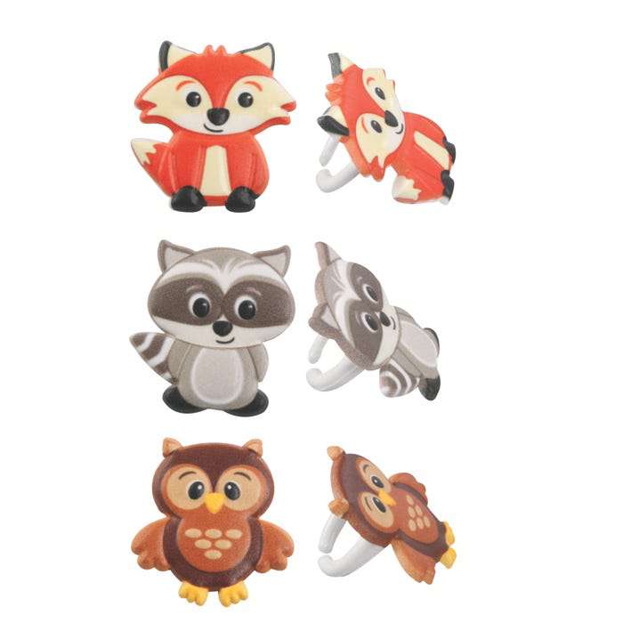 Woodland Animals Cupcake Rings (Pack of 12)