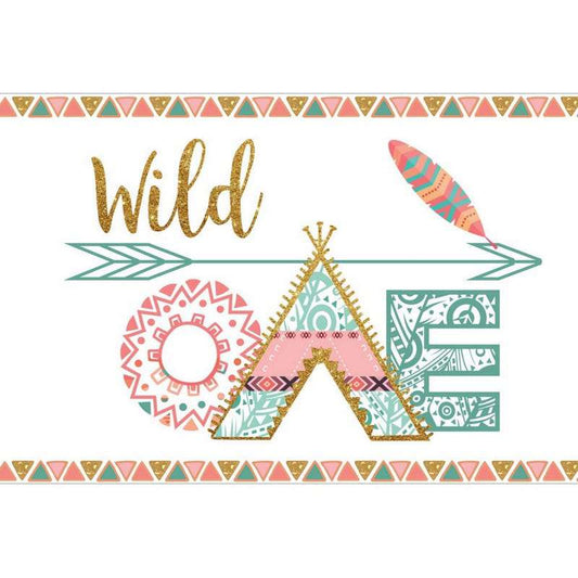 Wild One Girl Large Fabric Backdrop