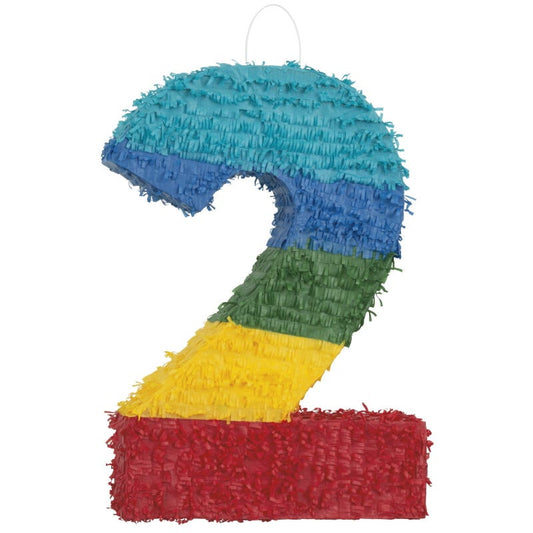 Rainbow Stripe Number 2 Pinata