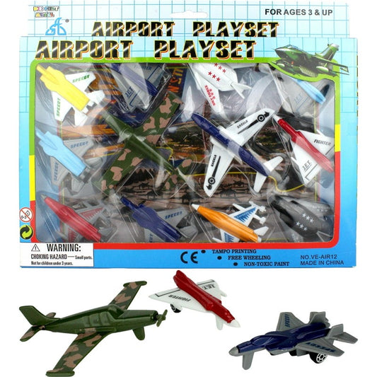 Die Cast Airplane Playset (Pack of 12)