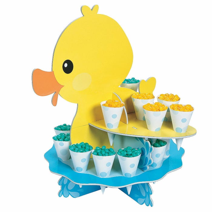 Rubber Ducky Treat Stand With Cones