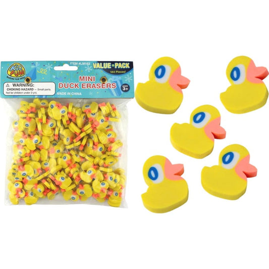 Rubber Ducky Erasers (Bulk Pack of 144)