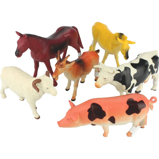 Large Plastic Farm Animals (Pack of 12)