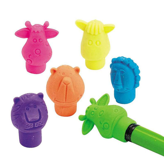 Zoo Animal Pencil Top Erasers (Value Pack of 144)