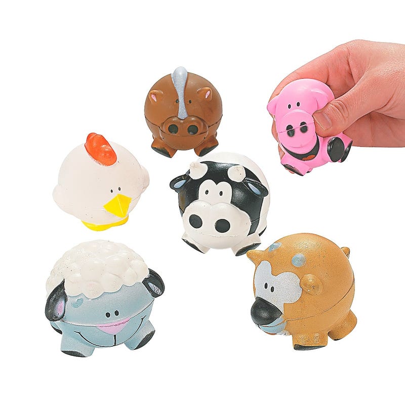 Squishy Farm Animals (Box of 12)