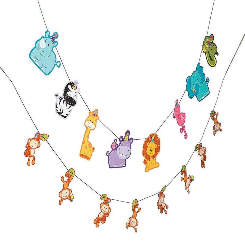 Zoo Animals Garland Banner