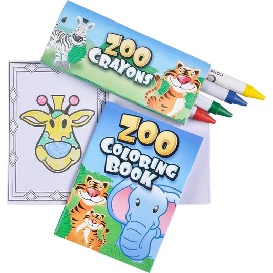 Mini Jungle Animal Colouring Set (Pack of 12)