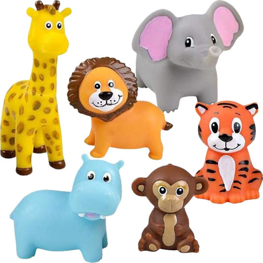 Cute Vinyl Zoo Animals (Pack of 12)