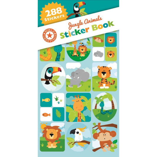 Jungle Animals Sticker Book (12 Sheets)