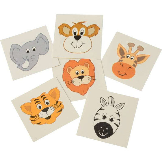 Wild Jungle Animals Tattoos (pack of 30)