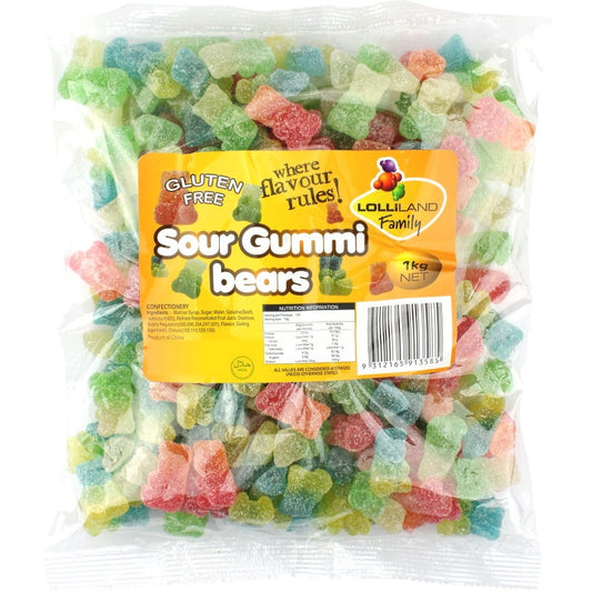 Sour Gummi Bears (1kg Bag)