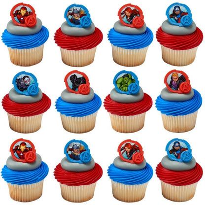 Avengers Mightiest Heroes Cupcake Rings (Pack of 12)