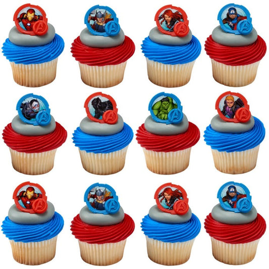 Avengers Mightiest Heroes Cupcake Rings (Pack of 12)