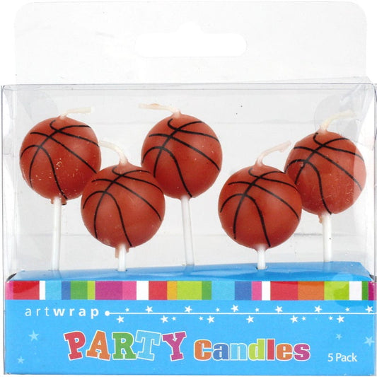 Basketball Mini Candles (Set of 5)