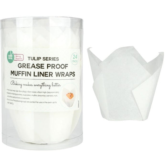 Grease Proof Muffin Liner Wraps (Pack of 24)