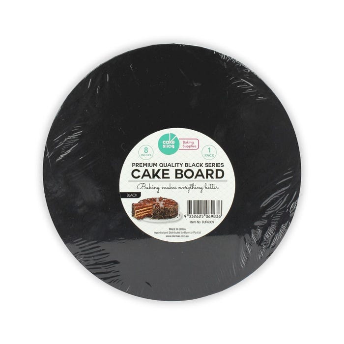 Round Black Cake Board 20cm