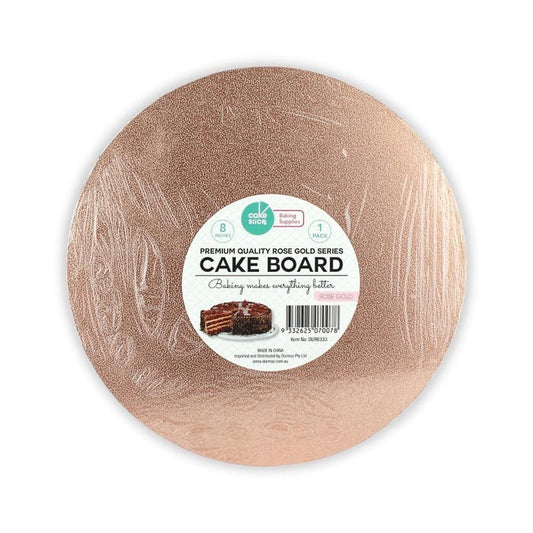 Round Rose Gold Cake Board 20cm