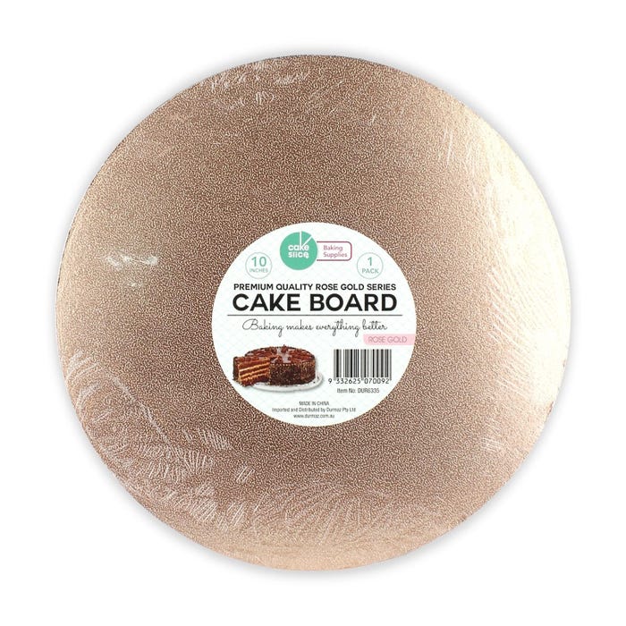 Round Rose Gold Cake Board 25cm