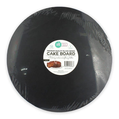 Round Black Cake Board 30cm