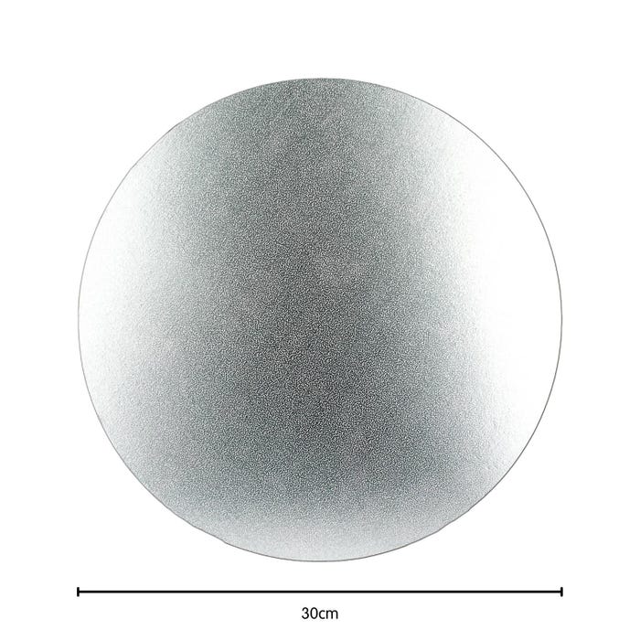 Round Silver Cake Board 30cm