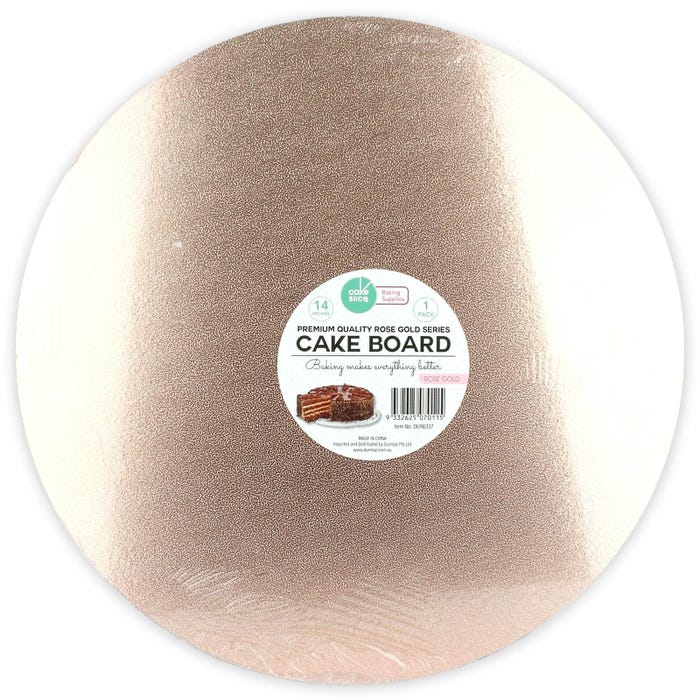 Round Rose Gold Cake Board 35cm