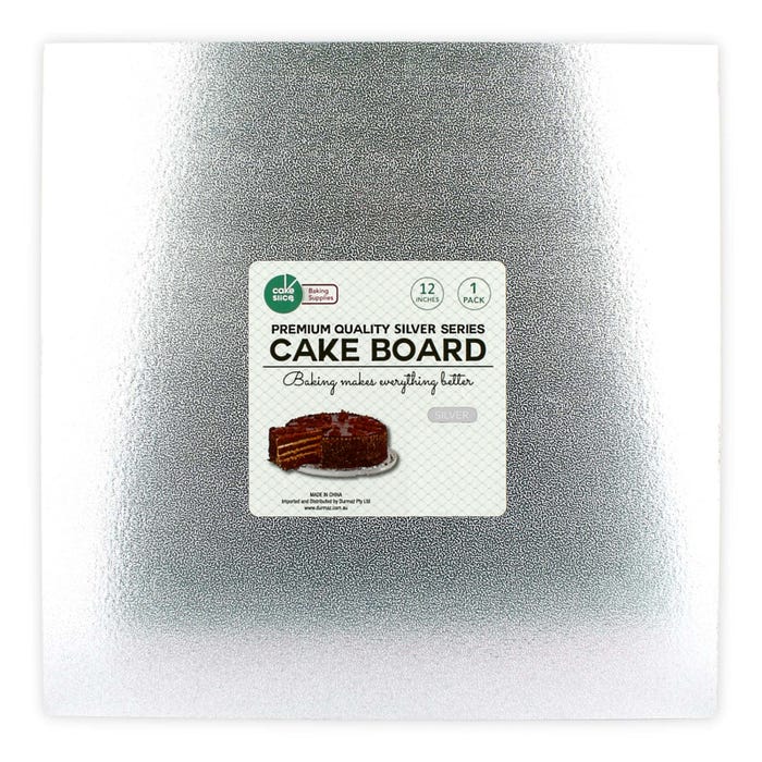 Square Silver Cake Board 30cm