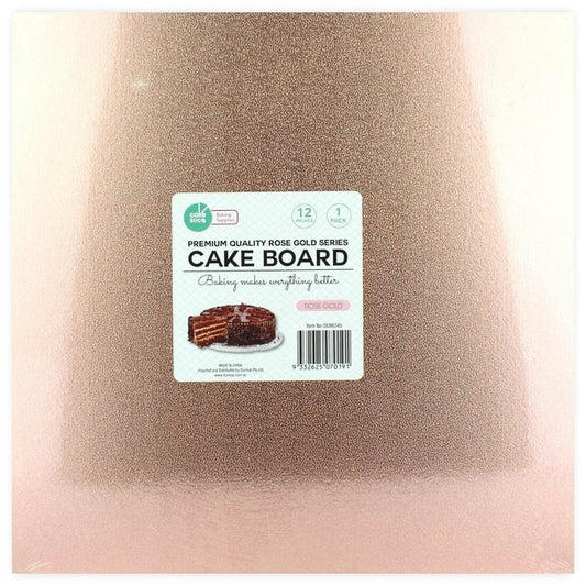 Square Rose Gold Cake Board 35cm