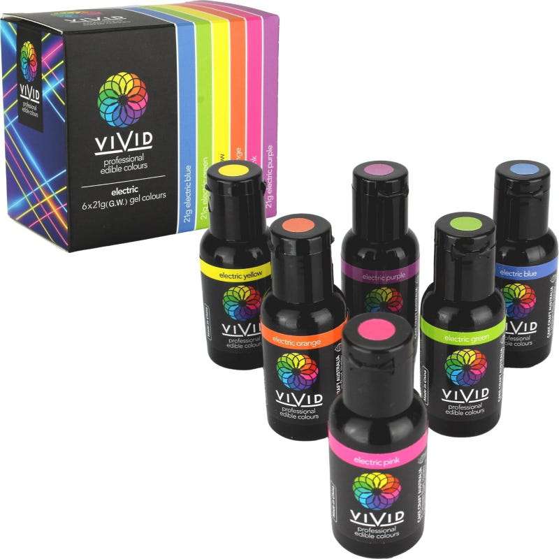 Vivid Gel Colours Electric Collection (Pack of 6)