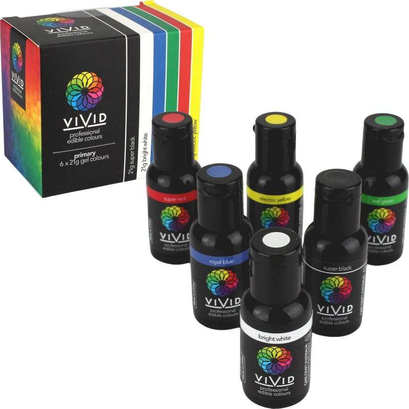 Vivid Gel Colours Primary Collection (Pack of 6)