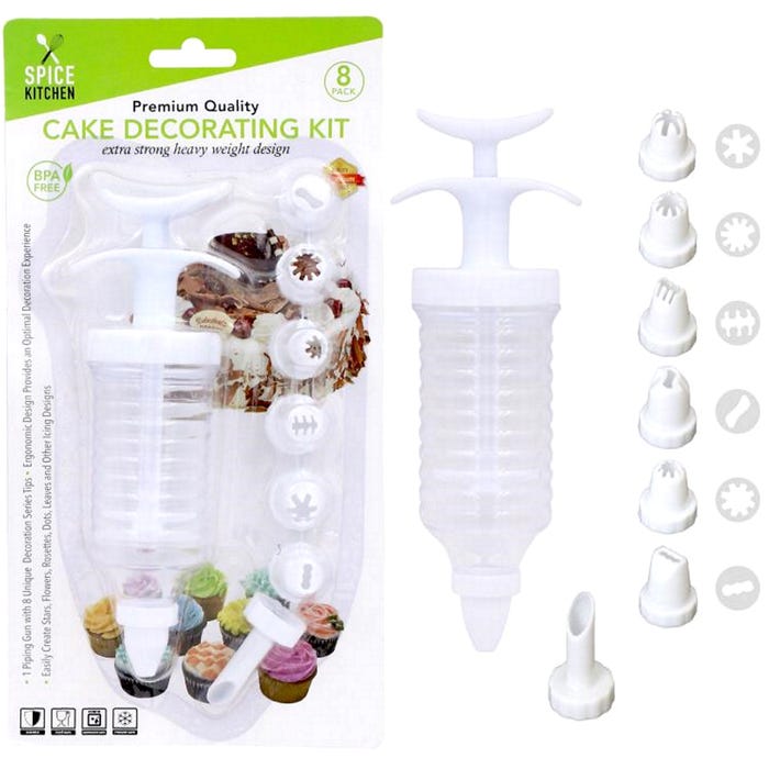 Cake Decorating Piping Kit (8 Pieces)