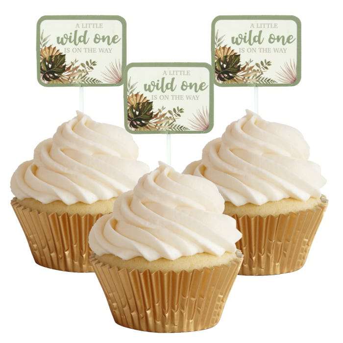 Wild One Baby Cupcake Toppers (Pack of 12)