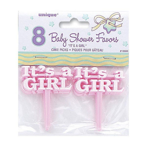 It's a Girl Picks (Pack of 8)