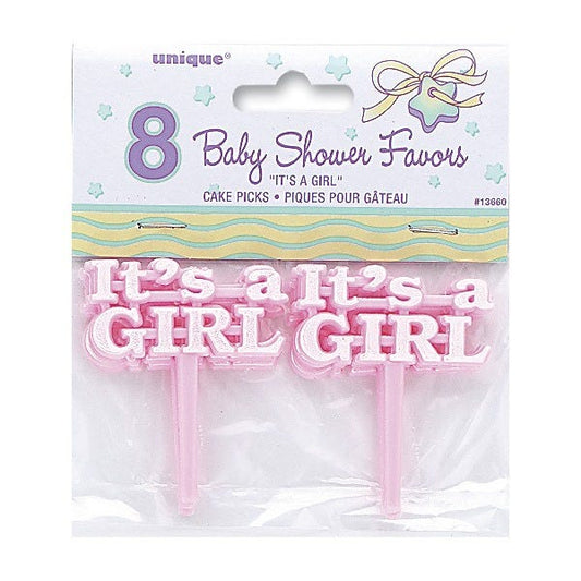 It's a Girl Picks (Pack of 8)