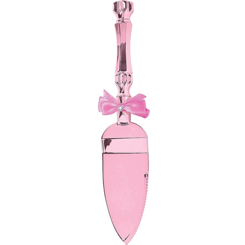 Pink Plastic Cake Server