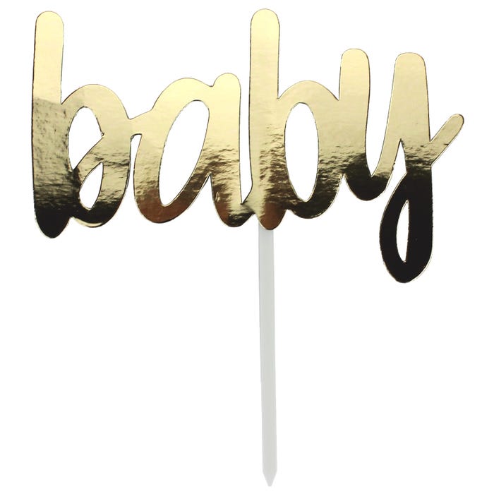 Gold Foil Baby Cake Topper