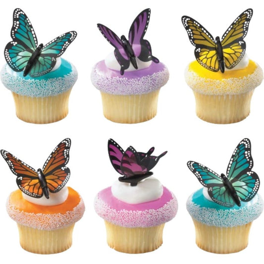 Butterfly Beauty Plastic Picks (Pack of 6)