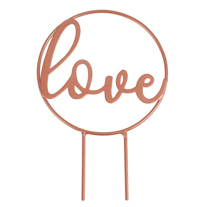 Ginger Ray Metallic Copper Love Hoop Cake Topper