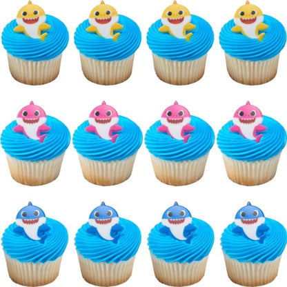 Baby Shark Cupcake Rings (Pack of 12)